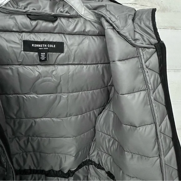 Kenneth Cole M/L Quilted Anorak Puffer Jacket • Black • NWT - Picture 8 of 14